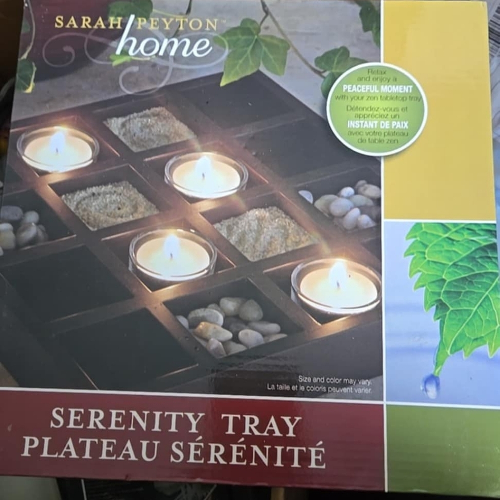 Sarah Peyton Serenity Tray with Candles